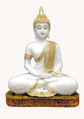 SHREE RAM IMPEX Buddha Idol & Figurine Decorative Showpiece  -  20 cm(Polyresin, White)