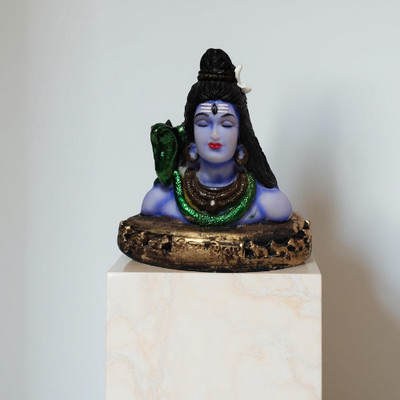 softmade Divine Lord Shiva Decorative Showpiece  -  9 cm(Resin, Multicolor)