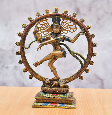 soni craft Bronze Natraj Statue for Home & Office Temple Decorative Showpiece  -  25 cm(Bronze, Multicolor)