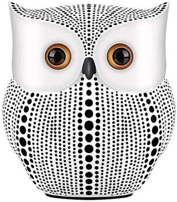 yogi Modern Classy Lucky Owl Resin Art Decorative Showpiece  -  14 cm(Resin, White)