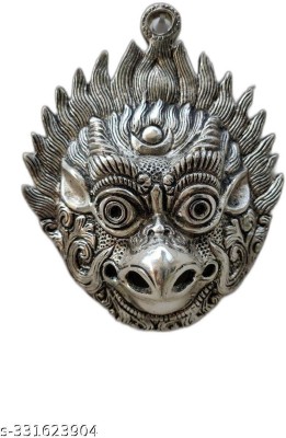 Koolwal craft Nazar Battu Metal Wall Hanging, Evil Eye Protector Nazar Suraksha Kawach Decorative Showpiece  -  15 cm(Metal, Silver)