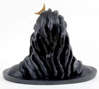 Aaron Adiyogi Shiva Statue With 30 PCS Backflow Cone Home Decoartion, Showpiece Decorative Showpiece  -  11 cm(Resin, Black)