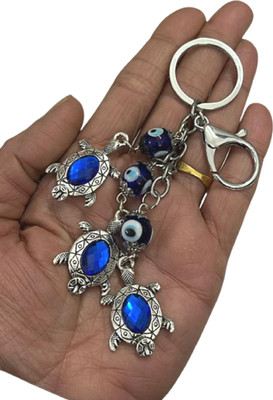 numeroastro Feng Shui Evil Eye Key Chain (Turtle Design) (1 Pc) Decorative Showpiece  -  13 cm(Metal, Multicolor)