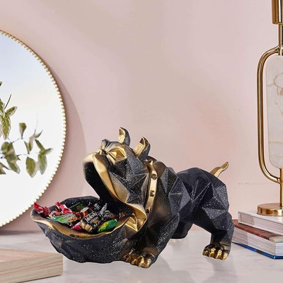 Aadishree Decorative Showpiece  -  15.2 cm(Resin, Black)
