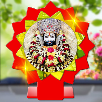 SANBIA Khatu Shyam Shyam Baba Barbarika Car Dashboard Idol Premium Decorative Showpiece  -  11 cm(Plastic, Multicolor)