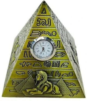 SSCollection Handicraft Metal Handicrafts Egyptian Pyramids Building Model Home Bookshelf Decorative Showpiece  -  12 cm(Metal, Gold)
