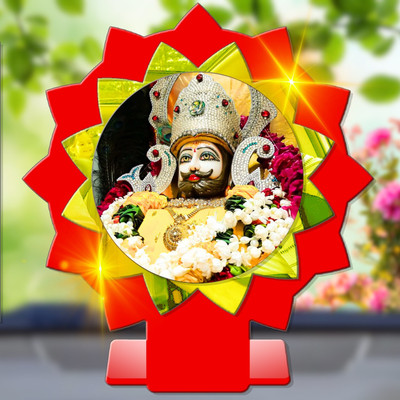 SANBIA Khatu Shyam Shyam Baba Barbarika Car Dashboard Idol Premium Decorative Showpiece  -  11 cm(Plastic, Multicolor)
