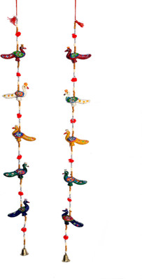 Vivan Creation PEACOCK HANGING Decorative Showpiece  -  12 cm(Paper Mache, Multicolor)
