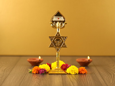 Wodec LORD MURUGAN GOLDEN VEL METAL IDOL FOR CAR DASHBOARD-RELIGIOUS IDOL Decorative Showpiece  -  10 cm(Metal, Gold)