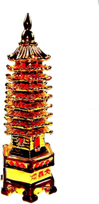 Urancia Feng Shui Tibetan Wenchang Tower Buddhism Pagoda Stupa Statue 9 Level Golden Tibetan Pagoda Education Tower 5 Inch Home Decoration vastu Fengshui Education Decorative Showpiece - 12.5 cm(Fabric, Multicolor) Urancia Feng Shui Tibetan Wenchang Tower Buddhism Pagoda Stupa Statue 9 Level Golden Tibetan Pagoda Education Tower 5 Inch Home Decoration vastu Fengshui Education Decorative Showpiece - 12.5 cm(Fabric, Multicolor)