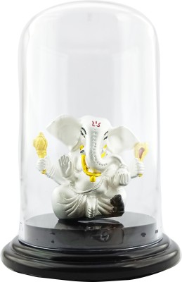 SILVERSPOT JEWEL SILVERSPOT JEWEL 999 Pure Silver Ganesh/Vinayak with Acrylic Base Decorative Showpiece  -  13.97 cm(Silver, Silver)