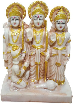 WINSOME COLLECTION Ram Darbar Idol Murti Statue Laxman Site Hanuman Murti Decorative Showpiece  -  14 cm(Polyresin, Multicolor)