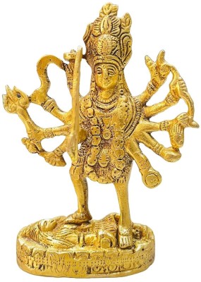 Chkoteravatiya Ashtadhatu Kali MATA Statue, Brass Idol/Murti of Goddess Kali Decorative Showpiece  -  12 cm(Metal, Gold)