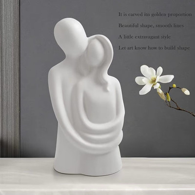 Shagun decorate WHITE COUPLE Decorative Showpiece  -  11.5 cm(Resin, White)