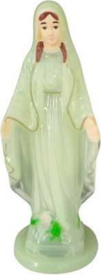 M Men Style Blessed Virgin Mary Figurine Sculpture Statue for Decoration Decorative Showpiece  -  10.5 cm(Plastic, Green)
