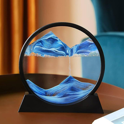 KRIAESHA Moving Sands Art Picture (multi,pack of 1) Decorative Showpiece  -  24 cm(Glass, Multicolor)
