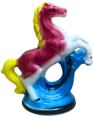 SaguCeramics Jumping Horse Decorative Showpiece  -  18 cm(Ceramic, Multicolor)