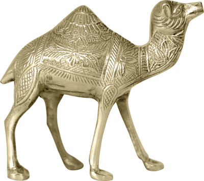 vastu vardan Vastu Brass Design Camel Statue/ (Weight- 750gm Approx) Vastu Brass Camel Decorative Showpiece  -  18 cm(Brass, Yellow)