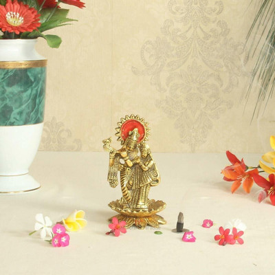 sanskaari Decorative Showpiece  -  15 cm(Metal, Gold)