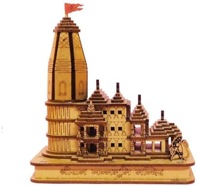 A & S VENTURES Shree Ram Mandir Ayodhya Model Temple 6 x 3.5 x 5.5 Inches Decorative Showpiece  -  12 cm(Wood, Brown)