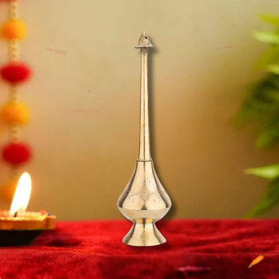sanskaari Brass Panner Sombu Gangajal Water Sprinkler Decorative Showpiece  -  20 cm(Brass, Gold)