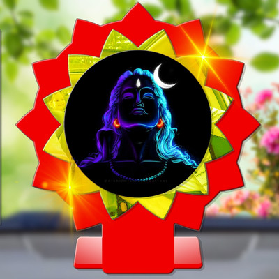 GiftsRange Adiyogi Shiva Mahadeva Neelkanth Shankar Car Dashboard Idol Decorative Showpiece  -  11 cm(Plastic, Multicolor)
