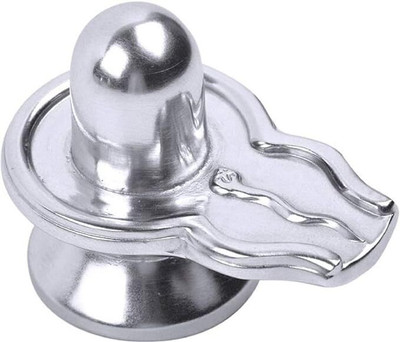 ShivaRatna Mercury Parad Shivling (3 cm, 75 Grams) Decorative Showpiece  -  3 cm(Metal, Silver)