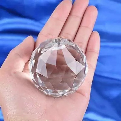 devyantra Decorative Showpiece  -  3 cm(Crystal, White)