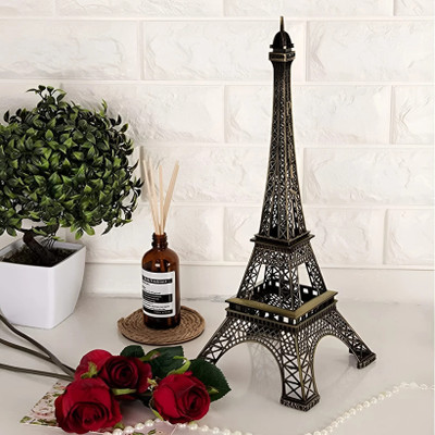 Synlark Premium Small Eiffel Tower Showpiece Decorative Showpiece  -  15 cm(Metal, Brown)