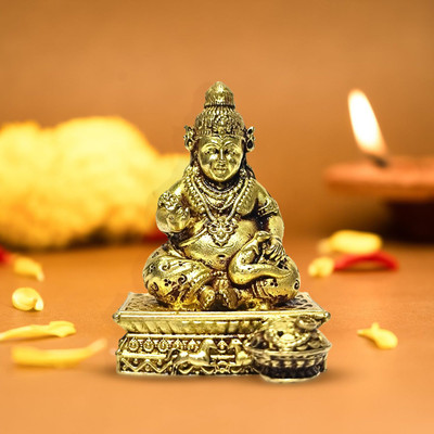 upharkaro Brass Kuber Idol Decorative Showpiece  -  4 cm(Brass, Gold)