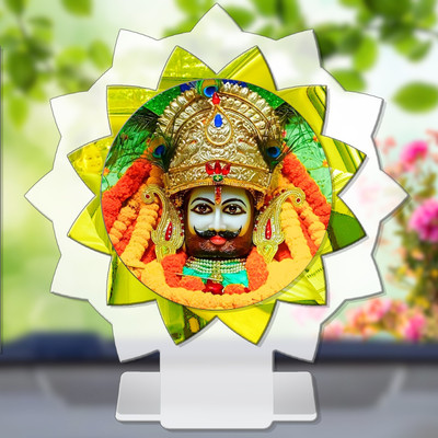 SANBIA Khatu Shyam Shyam Baba Barbarika Car Dashboard Idol Premium Decorative Showpiece  -  11 cm(Plastic, Multicolor)