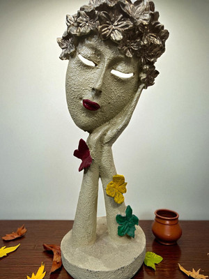VS Enterprises L/F/C 02 Decorative Showpiece  -  29 cm(Polyresin, Peach)