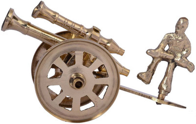Vihaan Fashions Decorative Brass Antique Toop Showpiece (13 x 7 Cm) Decorative Showpiece  -  7 cm(Metal, Gold)