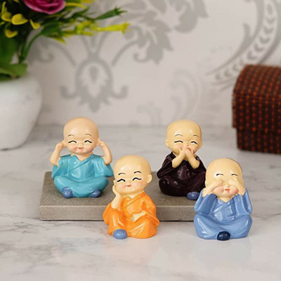 miRim monk Decorative Showpiece  -  5 cm(Polyresin, Multicolor)
