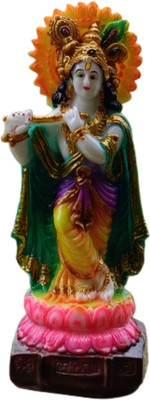 MSAA STORES 06_Krishna Decorative Showpiece  -  22 cm(Polyresin, White)