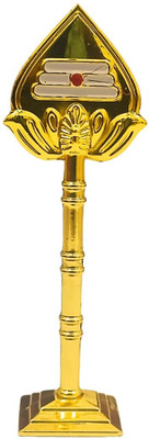 roots craft Om Vel Muruga for Pooja Room | Office Room | Car Dashboard | Work Desk Decorative Showpiece  -  10 cm(Gold Plated, Steel, Gold)