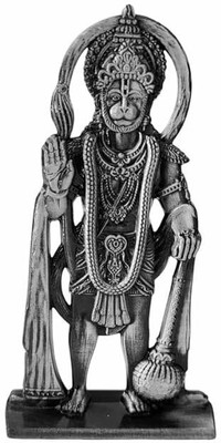 RK Basics Divine Metal Lord Hanuman Idol Decorative Showpiece  -  7 cm(Metal, Silver)
