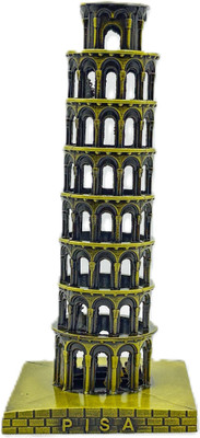 Halder Dco Antique Leaning Tower of PISA Decorative Showpiece  -  15.24 cm(Metal, Gold)