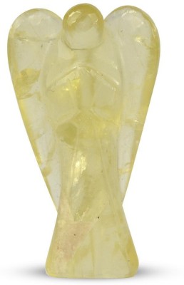 REIKI CRYSTAL PRODUCTS Lemon Quartz Angel Crystal Angel Reiki Healing Stone Angel Natural Semi Precious Stone 2 Inch Approx Gemstone Angel For Healing, Vastu Correction and Increase Energy Showpiece for Home Decor and Office Table Decorative Showpiece  -  5 cm(Crystal, Stone, Green)