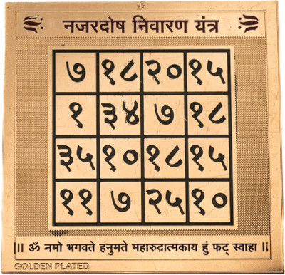 Plus Value Vastu Nazar Dosh Nivaran Yantra Decorative Showpiece  -  7.5 cm(Copper, Multicolor)