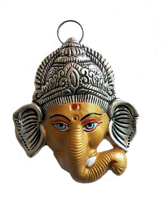 salvusappsolutions Metal Vaastu Feng Shui Wall Hanging Lord Ganesh for Pooja, Home-Office Decor & Gift Decorative Showpiece  -  10.2 cm(Metal, Silver, Gold)