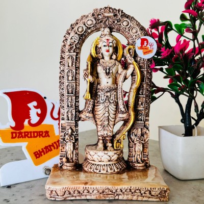 EliteTouch Shri Ram Lalla Murti for Home & Room Decor, Office Table & Temple Decorative Showpiece  -  20 cm(Resin, Brown)