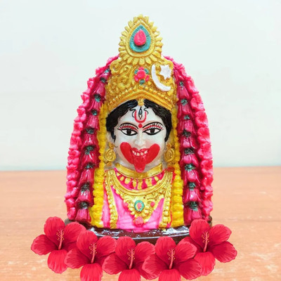 Karukrit collections Maa Tara Maa Idol for Home Mandir & Car Dashboard Decorative Showpiece  -  16 cm(Polyresin, Multicolor)