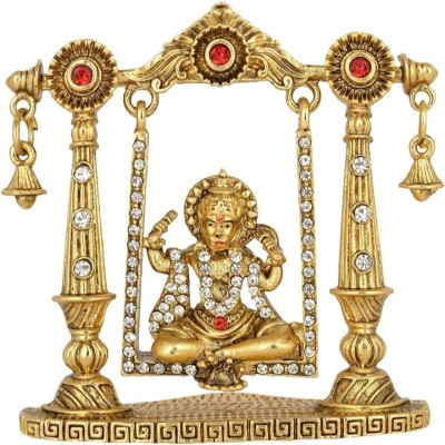 Love Kart Love Kart Hanuman Idol For Car Dashboard Balaji Bajrangbali For office & Gift Decorative Showpiece  -  7 cm(Metal, Gold)