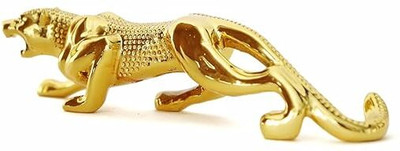 APEROL DESIGN Golden Jaguar Showpiece | Vaastu Decorative Animal Statue for Home & Office Decorative Showpiece  -  25.4 cm(Metal, Gold)