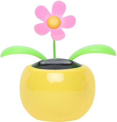 Miralic Solar Dancing Flower for Car Dashboard Decorative Showpiece  -  10 cm(Plastic, Multicolor)