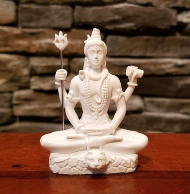 GCRAFT WHITESHIV1 Decorative Showpiece  -  10 cm(Polyresin, White)