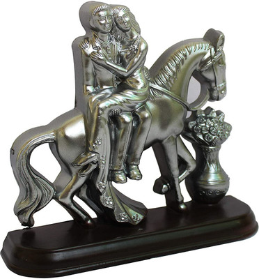 TECHZAGE Decorative Showpiece  -  15 cm(Plastic, Silver)