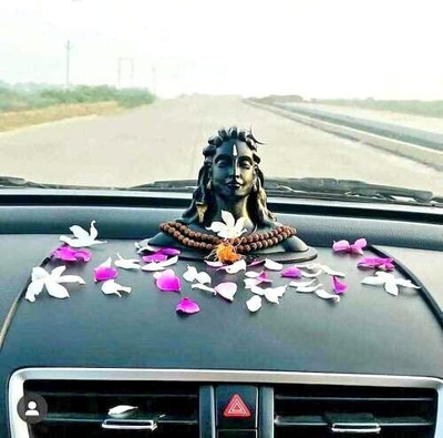 Starpion Adiyogi God Adiyogi Bhagwan Shiv Ji Shiv Ji Dhyan Shiv Idol Shiv Ji Decorative Showpiece  -  16 cm(Polyresin, Black)