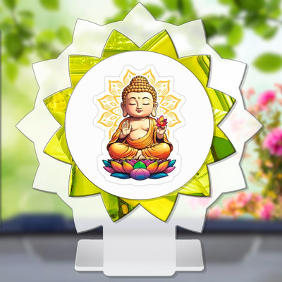 SANBIA Gautam Buddha Siddhartha Shakyamuni Car Dashboard Idol Decorative Showpiece  -  11 cm(Plastic, Multicolor)